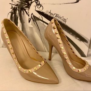 Nude studded heels SIMILAR to the Valentino